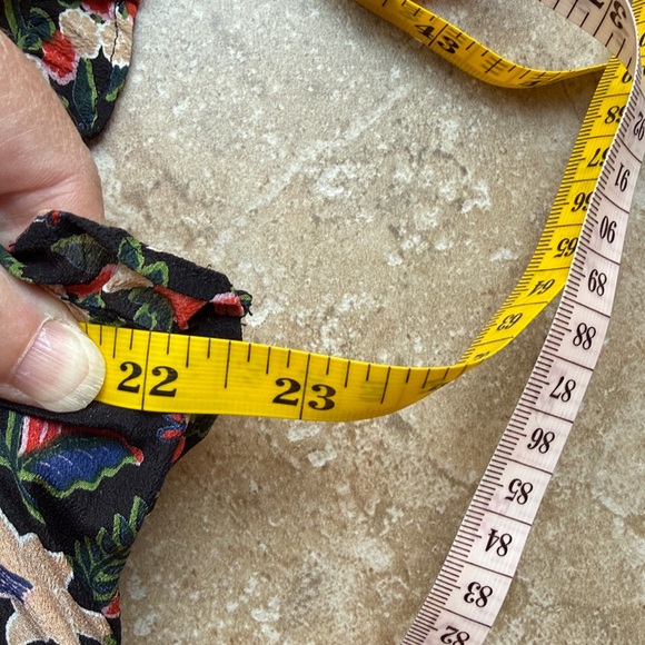 Anthropologie Banjanan Markle Ruffled 100% Silk Maxi Dress Pockets Event Ready L - Picture 14 of 16